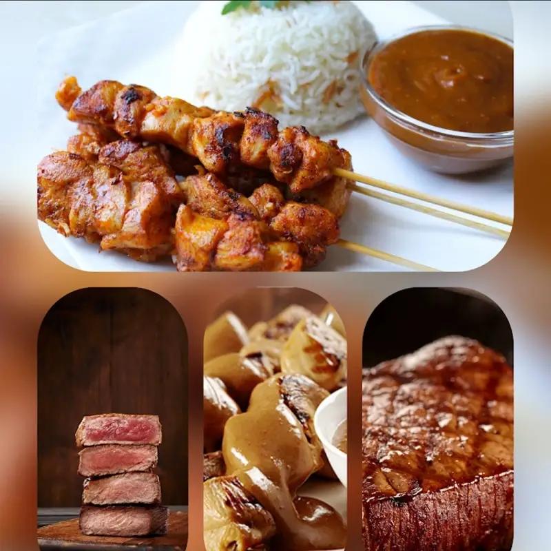 Diferentes platos de carne