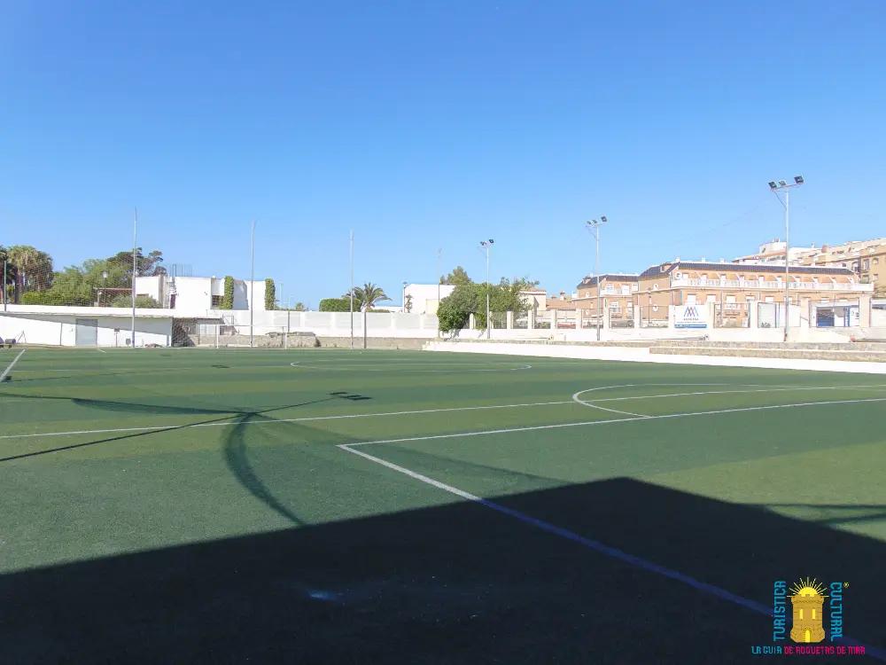 Foto diagonal del campo de fútbol