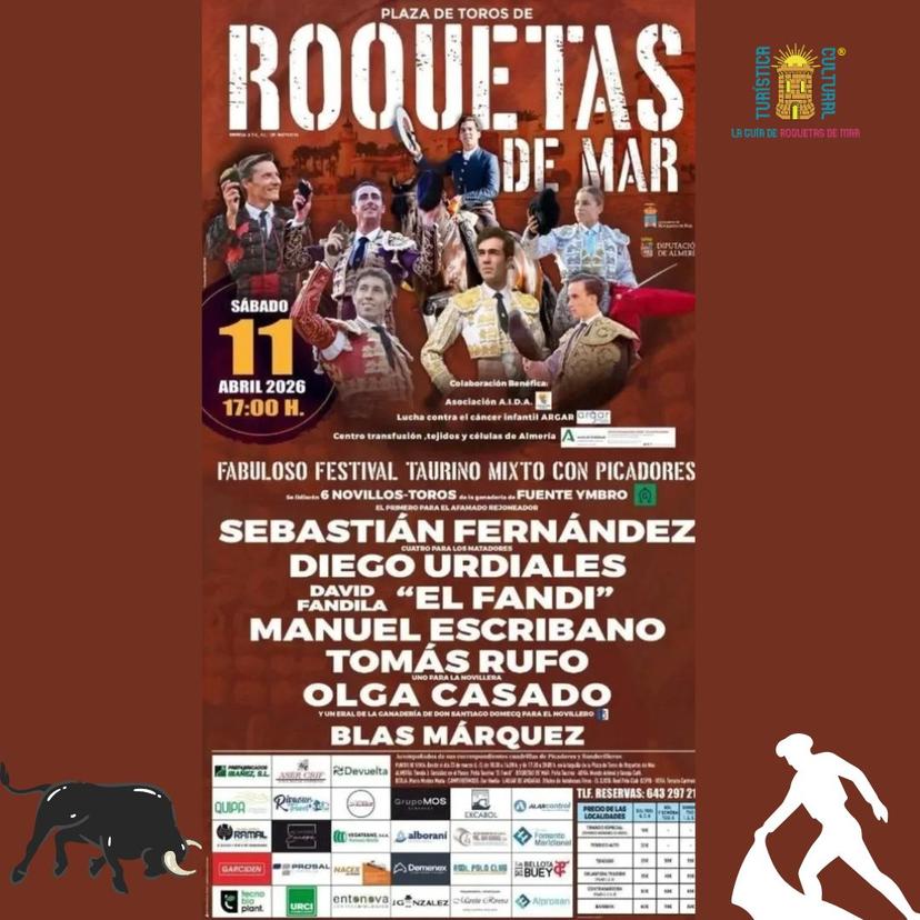 Festival Taurino Benéfico em Roquetas de Mar: tradição, emoção e solidariedade