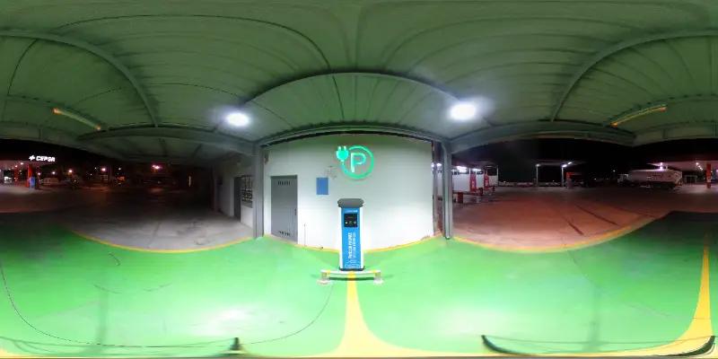 Imagen 360º del punto de recarga eléctrico 