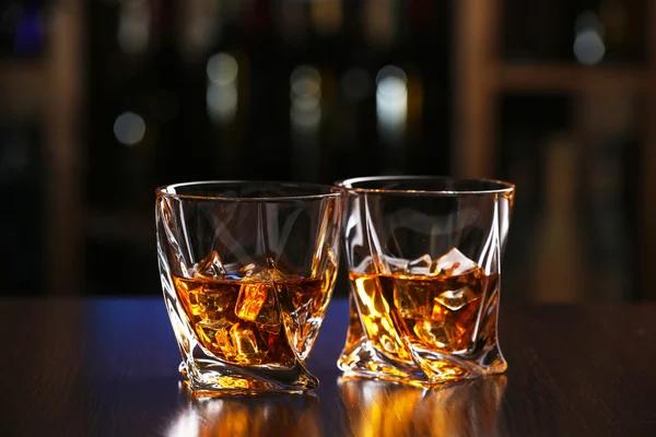 Depositphotos 72965417 Stock Photo Glasses of Whiskey on Bar