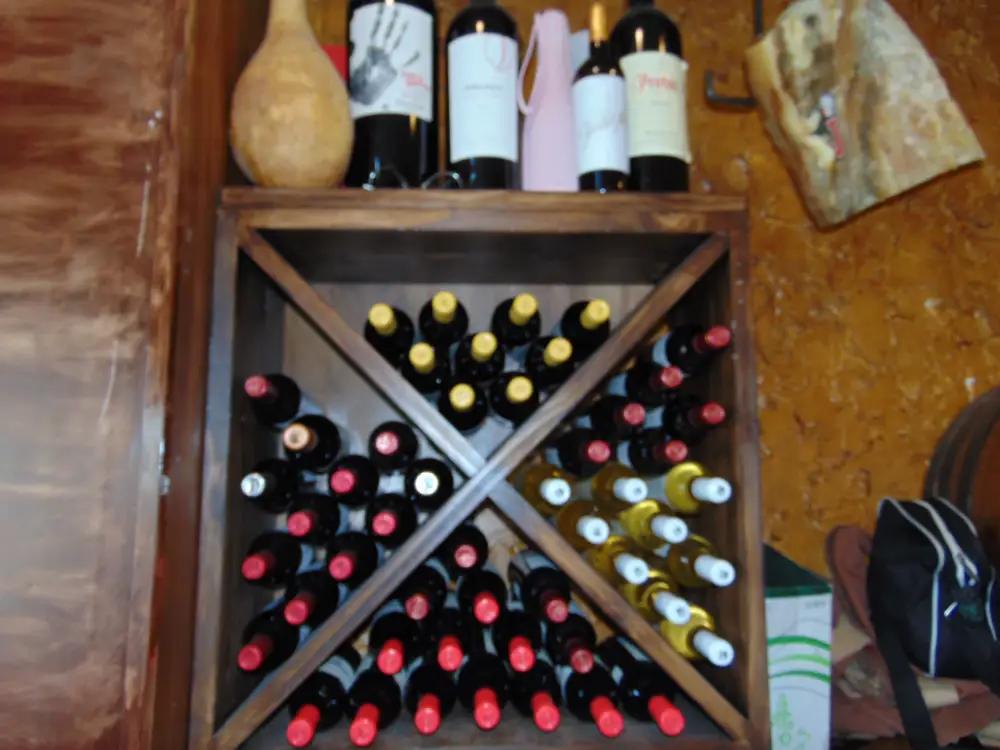 Botellas de vino expuestas