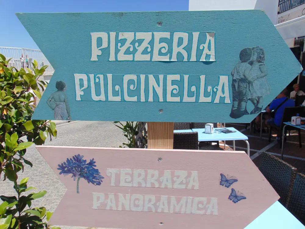 Indicaciones de ubicación de la Pizzería Pulcinella