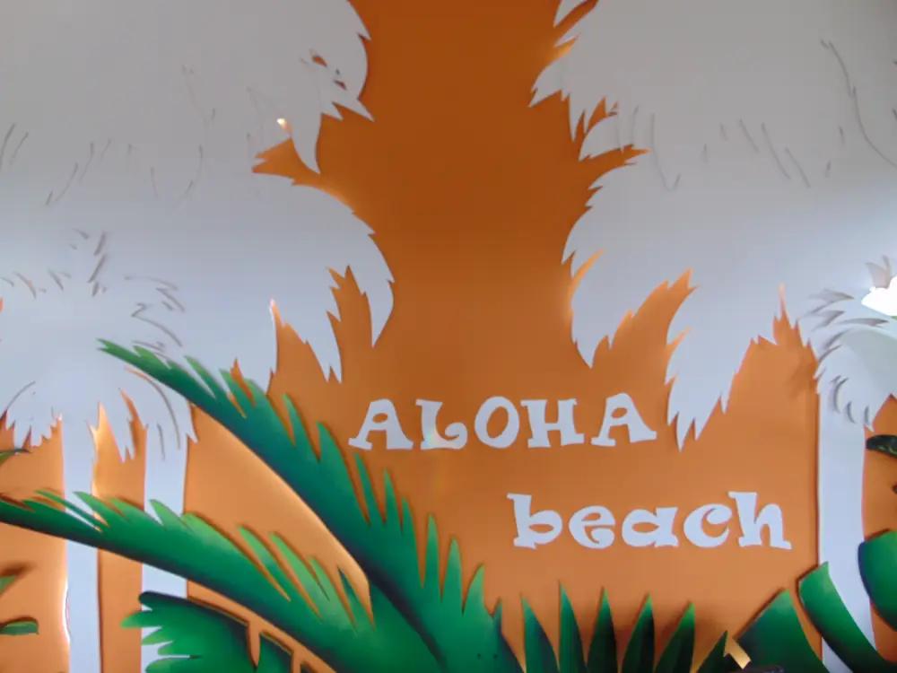 Letrero de Aloha Beach Bar